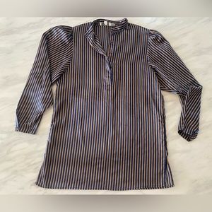 Vintage Silky Christian Dior Striped Blouse/Shirt